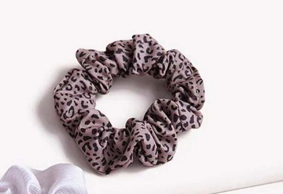 Leopard Print Scrunchie Set of 3 - Picture 3 of 5
